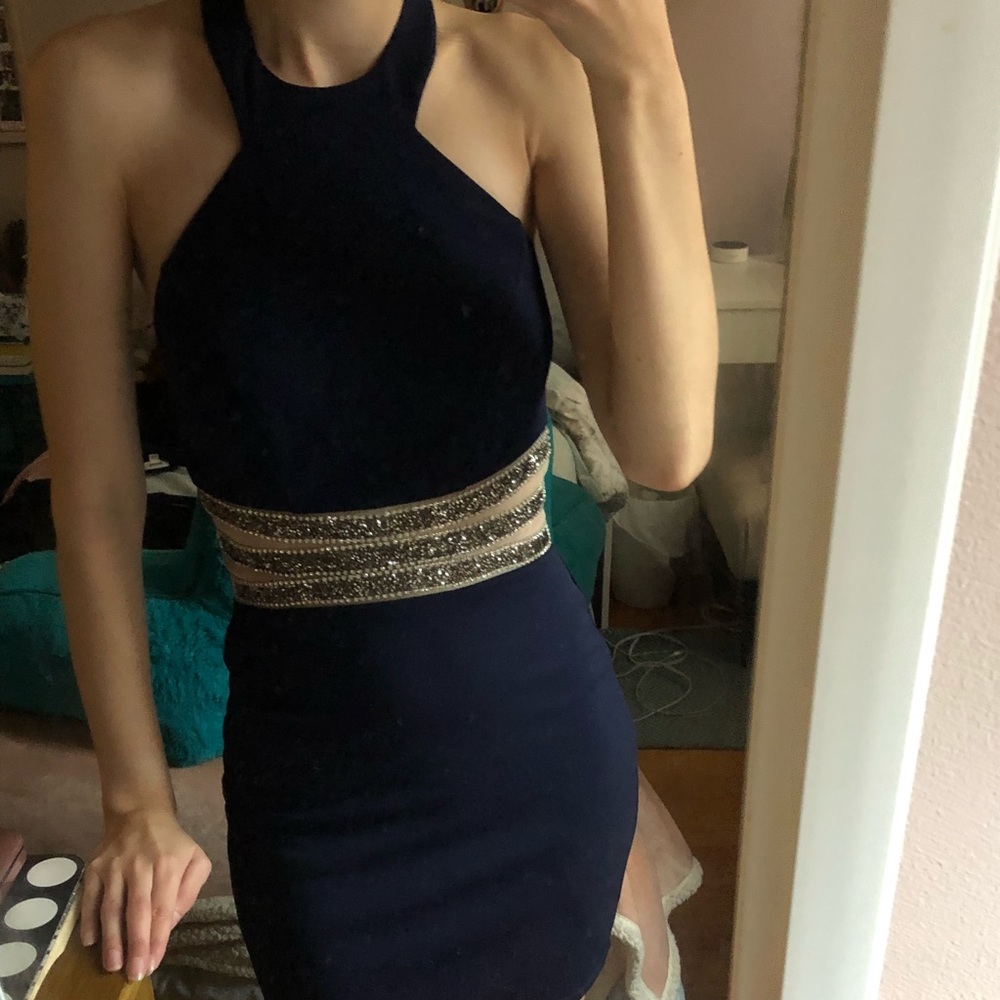 Navy blue formal dress